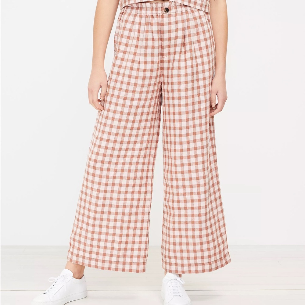 Lou and Grey Gingham Linen Pants